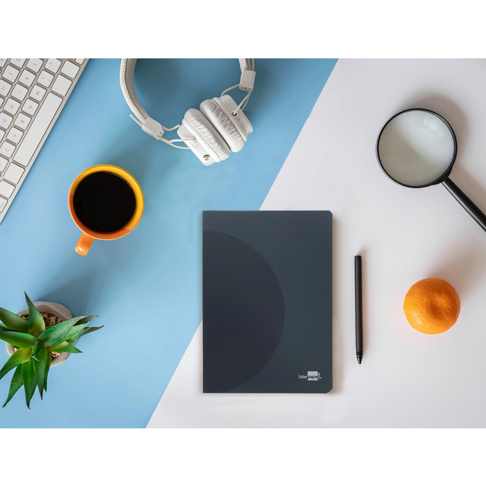 Liderpapel Libreta A5 48 Hojas 90gr Rayado Horizontal Tapa Plástico Negra 6