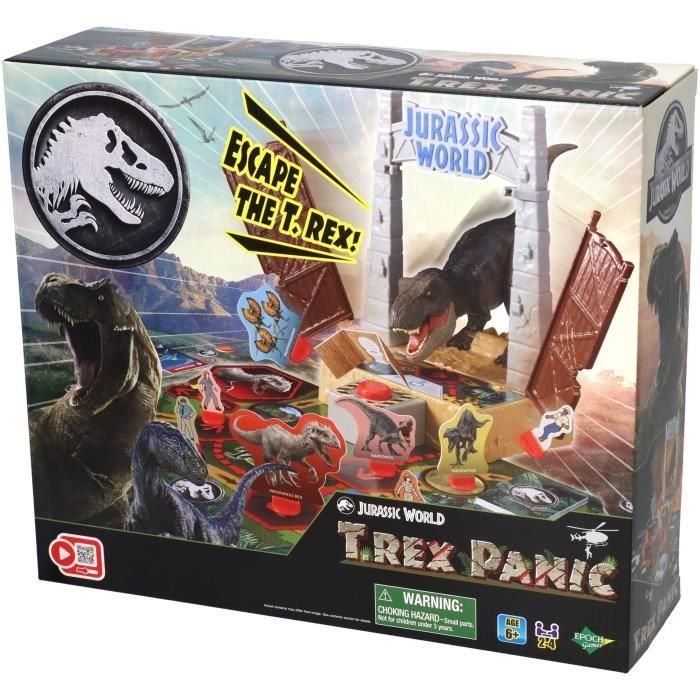 Epoch Jurassic World T-Rex Panic Juego de Mesa 7514 para Niños +6 Años Aventura y Estrategia