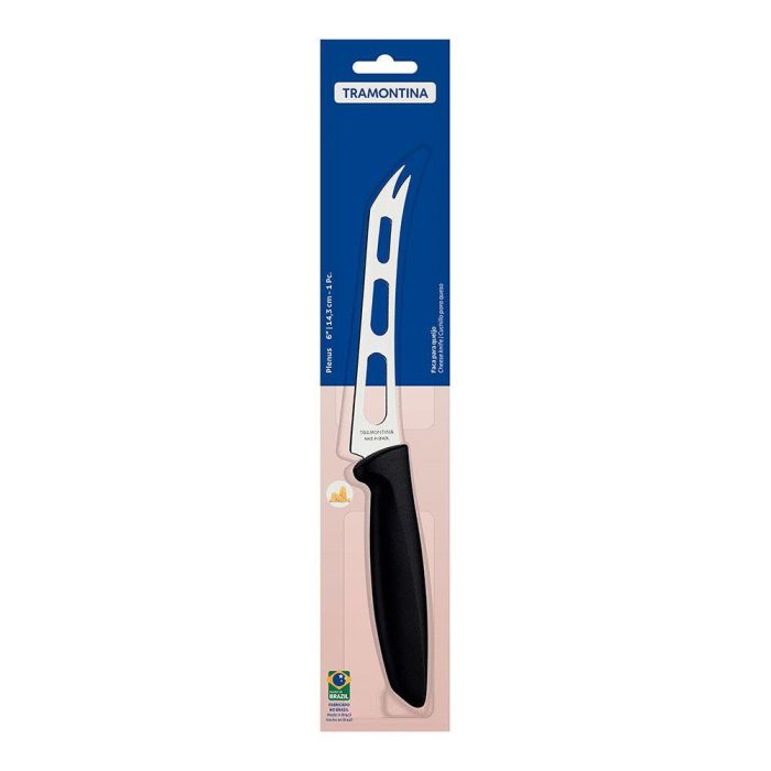 Tramontina Cuchillo para Queso Plenus Negro 15,24 cm Acero Inoxidable Mango Polipropileno