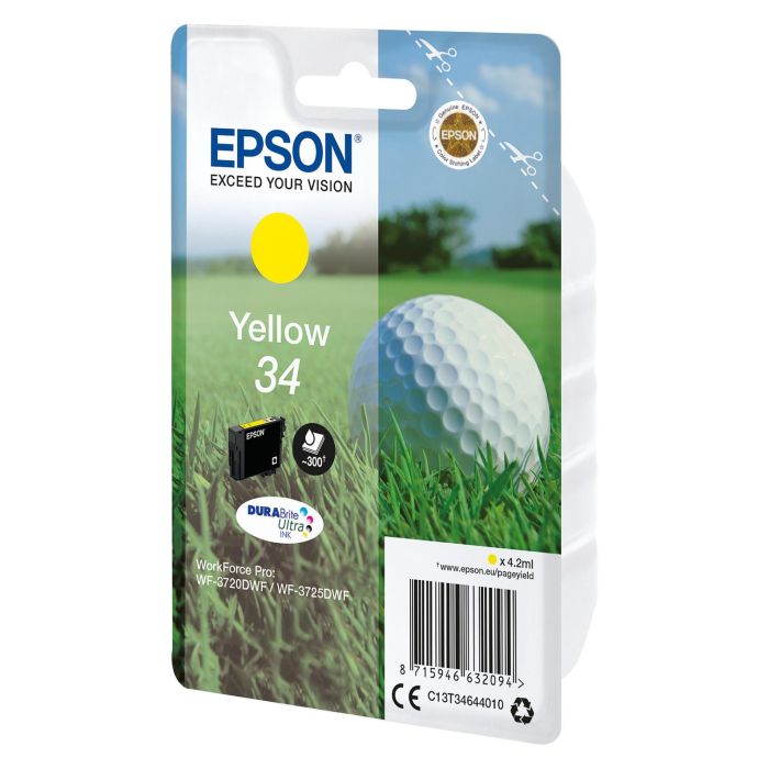 EPSON Singlepack Yellow 34 DURABrite Ultra Ink