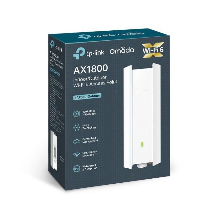 Punto de Acceso Inalámbrico TP-Link Omada EAP610-OUTDOOR/ WiFi 6/ PoE/ 1800Mbps/ 2.4GHz 5GHz/ Antenas de 5dBi/ WiFi 802.11ax/ac/a/n/b/g 4 Punto de Acceso Inalámbrico TP-Link Omada EAP610-OUTDOOR/ WiFi 6/ PoE/ 1800Mbps/ 2.4GHz 5GHz/ Antenas de 5dBi/ WiFi 802.11ax/ac/a/n/b/g 4