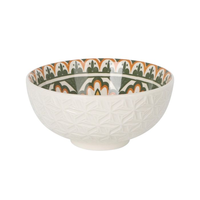 La Mediterranea Bol Aperitivo Japonés Ø15.3 x 7.2 cm con 6 Diseños Relieve "Kaito" Cerámica (18 Unidades)