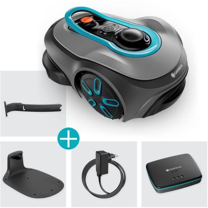 Robot cortacésped - GARDENA - Smart SILENO Free 1500 - Sin cables perimetrales - Superficie 1500 m² - Incluye puerta de enlace inteligente 5