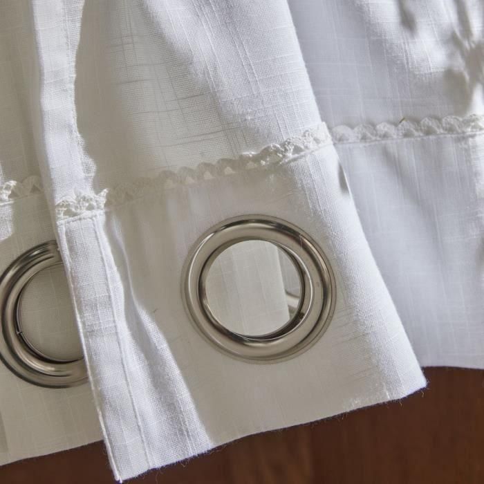 Today TOD1700238999593 Cortina de voile CHARME con ojales de tiza 140 x 240 cm 2