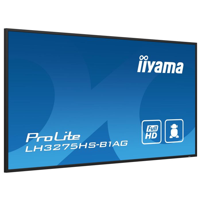 Iiyama ProLite LH3275HS-B1AG - Monitor Digital Android 11 de 32" Full HD IPS Panel 500 cd/m², Orientación Horizontal/Vertical, 24/7, Wi-Fi, LAN, HDMI, DisplayPort, USB