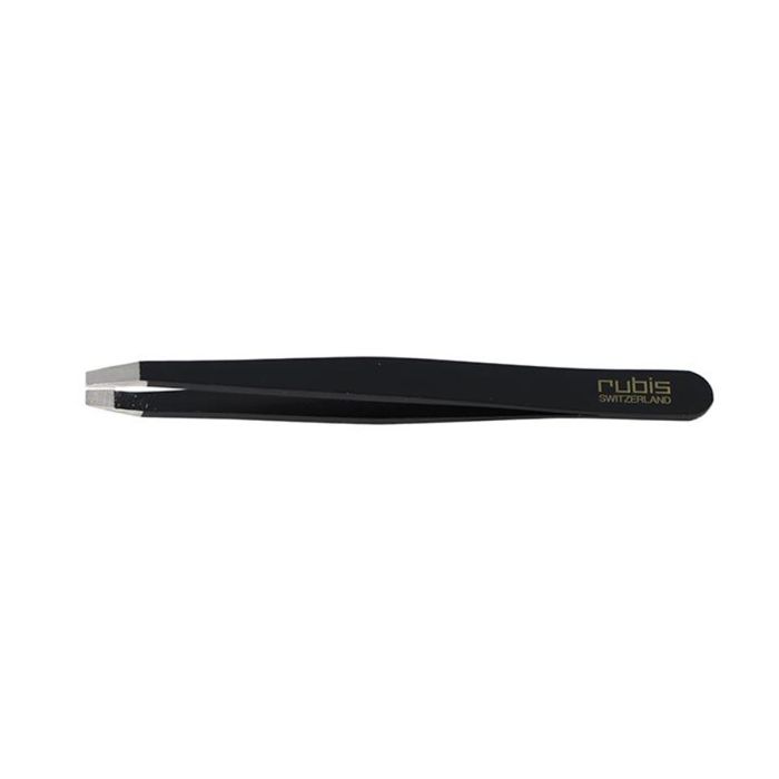 Eurostil 9cm pinza de depilar negra recta