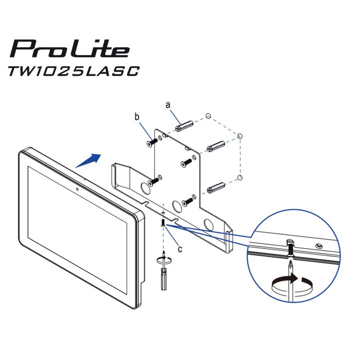 iiyama ProLite TW1025LASC-B3PNR Monitor táctil de 10.1" (25.6 cm) IPS, 1280 x 800 WXGA 16:10, 450 cd/m², 10 puntos táctiles, Wi-Fi, Bluetooth 5.2, Negro 9