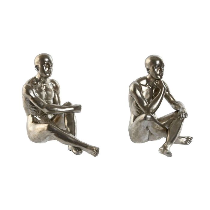 Figura Moderno DKD Home Decor Plateado Dorado 13.5 x 22 x 19 cm (2 Unidades) Figura Moderno DKD Home Decor Plateado Dorado 13.5 x 22 x 19 cm (2 Unidades)