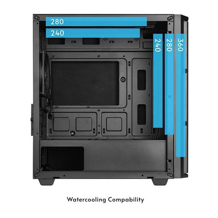 Chieftec Vita Serie AZ-01B-OP Mini Torre - Carcasa de PC Negra 12