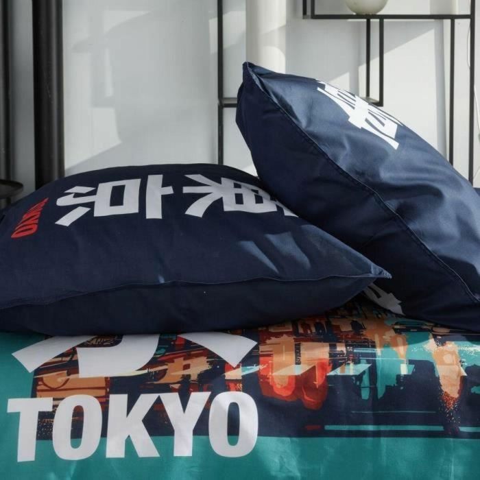 Today TOD3574641268589 Juego de Cama para 2 Personas 240x220 cm Algodón Estampado Tokio Turquesa 2