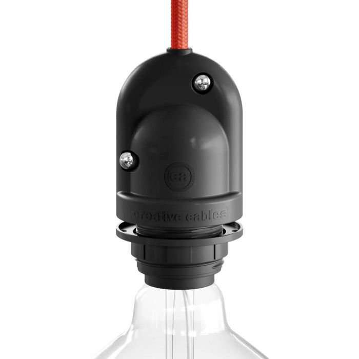 Portalámparas para exterior E27 negro IP65 con gel aislante, termoplástico, conexión con tornillos 0 Portalámparas para exterior E27 negro IP65 con gel aislante, termoplástico, conexión con tornillos 0