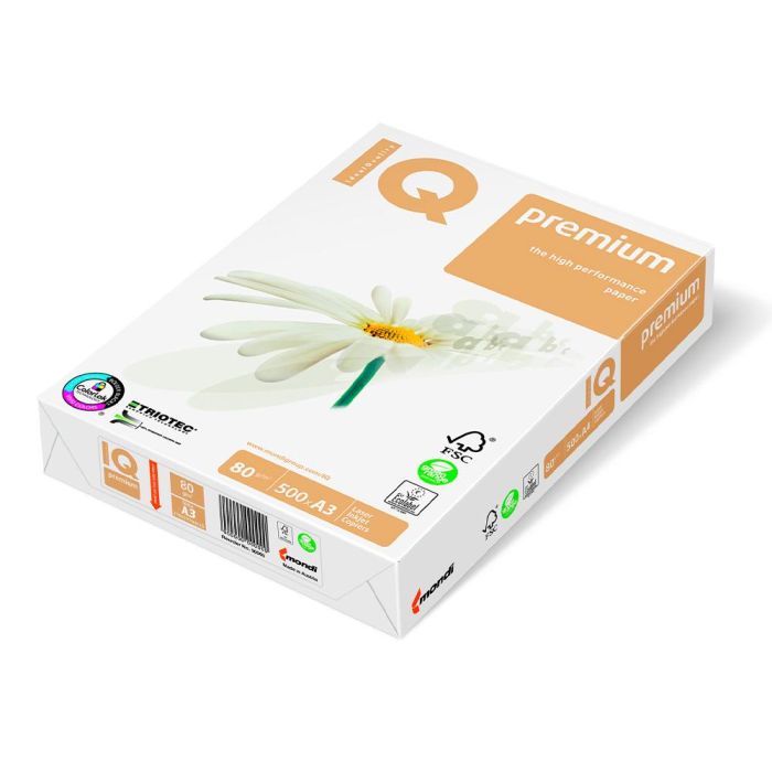 Papel Fotocopiadora Iq Premium Din A3 80 gramos Paquete De 500 Hojas 3