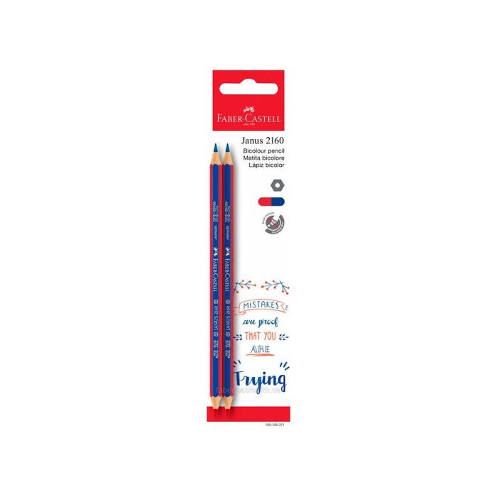 Lapices Bicolor Fino Faber Castell 2160-Rb Hexagonal Rojo-Azul Blister De 2 Unidades 3