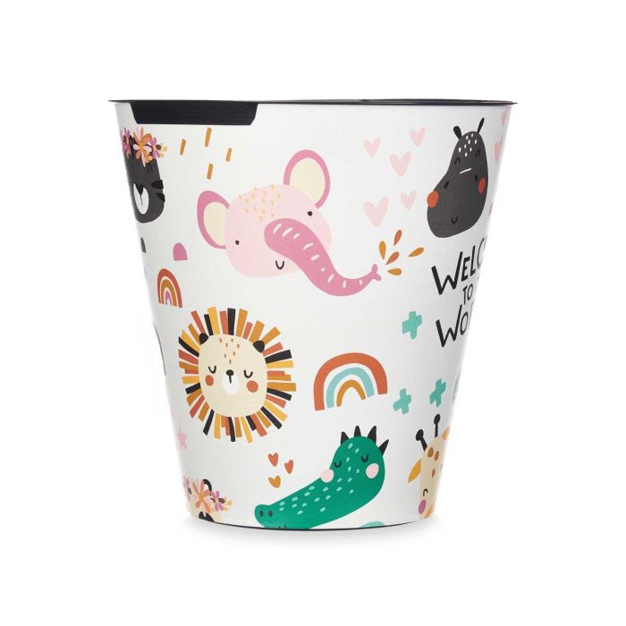 Papelera redonda Mundo Animal Pincello 27x28x27 cm, plástico, 10L (24 Unidades) 2 Papelera redonda Mundo Animal Pincello 27x28x27 cm, plástico, 10L (24 Unidades) 2