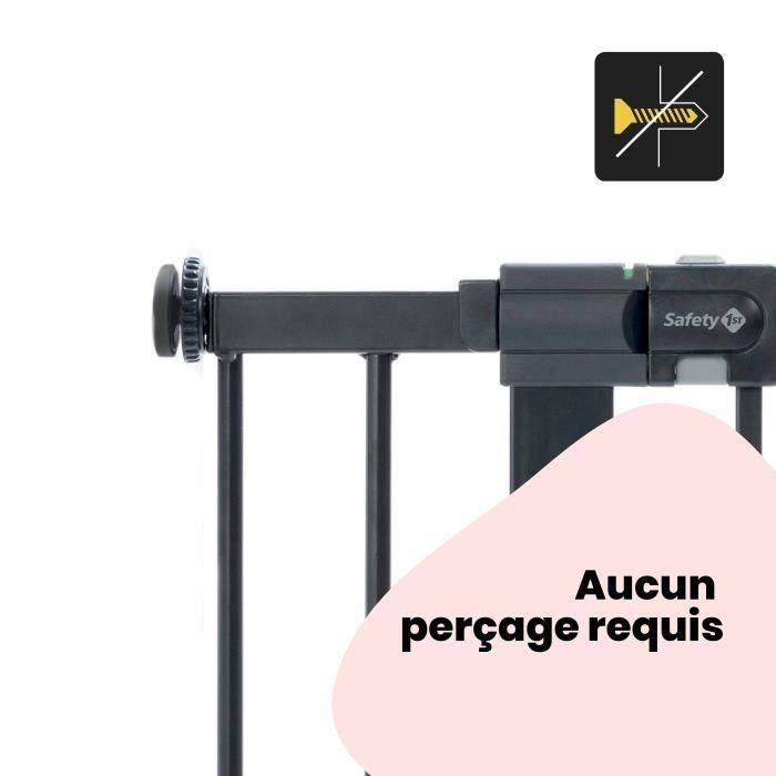 Safety 1st Extensión metálica 14 cm para Barreras Easy Close Metal & Auto-Close U-PRESSURE Negro 3