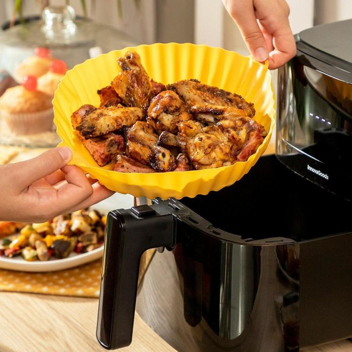 Pack Cestas de Silicona con Pincel para Freidoras de Aire y Freidora de Aire con Grill, Accesorios y Recetario InnovaGoods 11