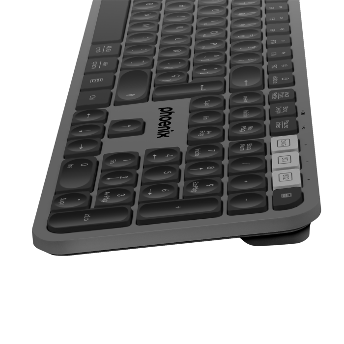 Teclado Bluetooth Phoenix K300 Gris Qwerty Español 5