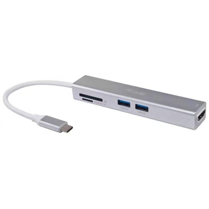 Hub USB Equip 133480 Gris 0 Hub USB Equip 133480 Gris 0