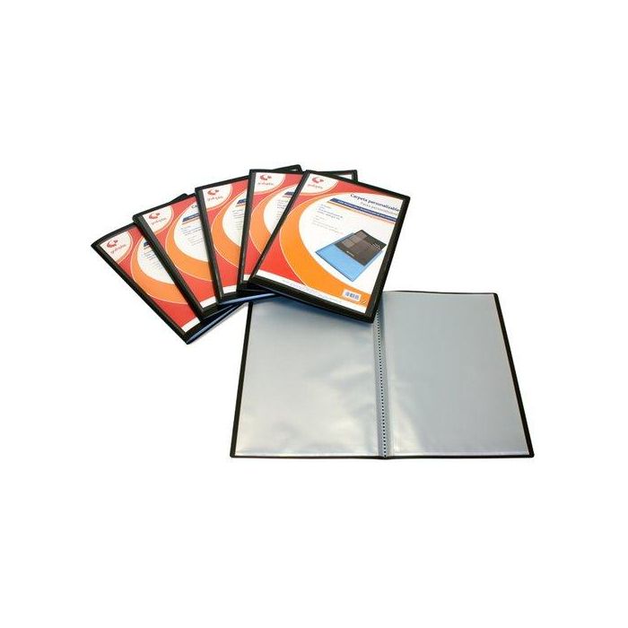 Carpeta Fundas (Tarifario) Grafoplas Pp Flexible Poliplas Personalizable Fº 50 F. Negro (Set de 5)