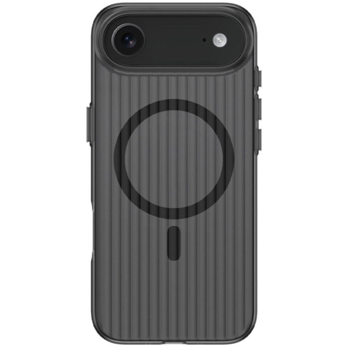4smarts 541640 Funda Design Case Aero para iPhone 17 Air, Resistente a golpes, Negro/Transparente, Compatible MagSafe