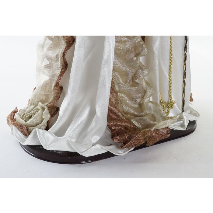 DKD Home Decor Nacimiento Navidad Tradicional Blanco Dorado Poliester 28 x 90 x 48 cm 3