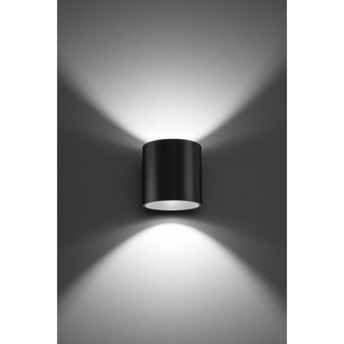 SOL-SL.0048 Aplique de Pared Orbis Moderno con Pantalla Cilíndrica, disponible en Negro, Gris y Blanco 13