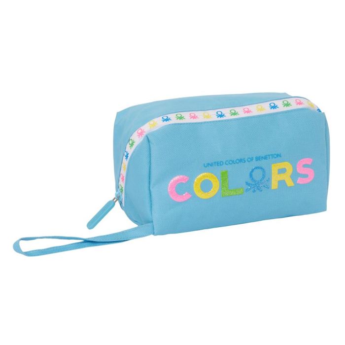 Estuche Escolar Benetton Spring Azul cielo 22 x 10 x 10 cm