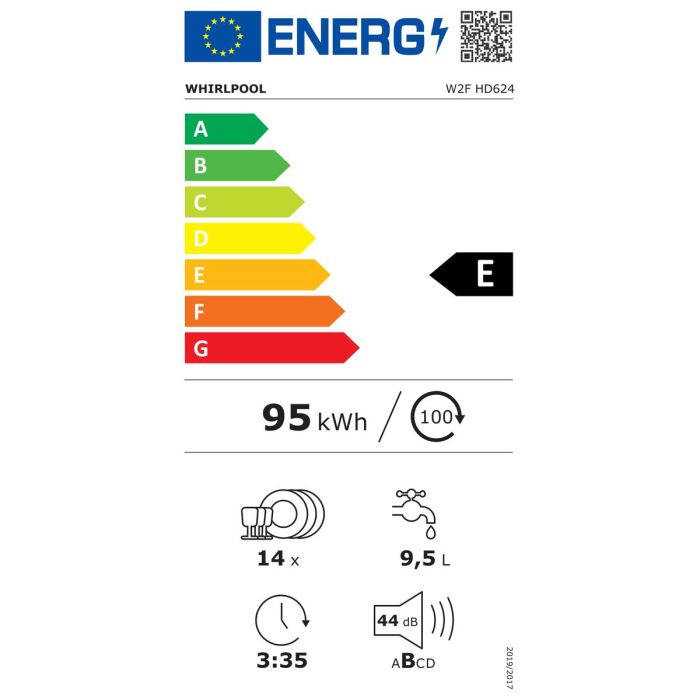 Lavavajillas Whirlpool Corporation W2FHD624 60 cm Blanco 1 Lavavajillas Whirlpool Corporation W2FHD624 60 cm Blanco 1