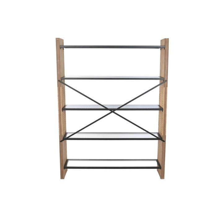 Estantería Home ESPRIT Metal Cristal Madera de abeto 120 x 31 x 158 cm 5