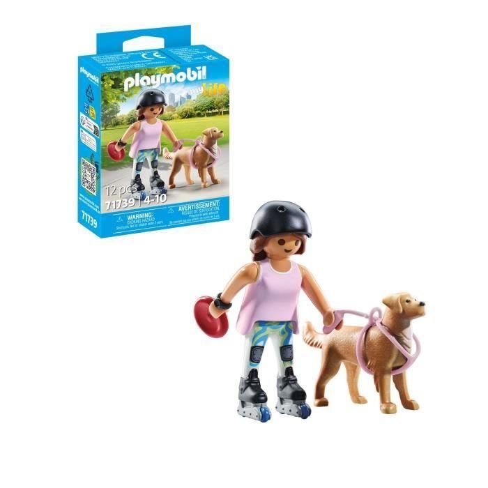 Figura patinadora con retriever playmobil my life 3 Figura patinadora con retriever playmobil my life 3
