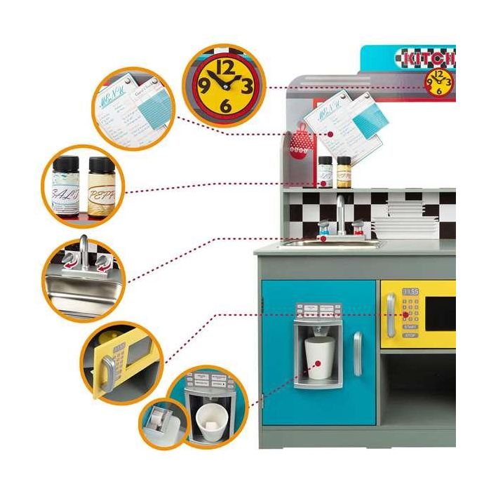 Cocina retro de madera woomax 90x58x104 cm 7 Cocina retro de madera woomax 90x58x104 cm 7
