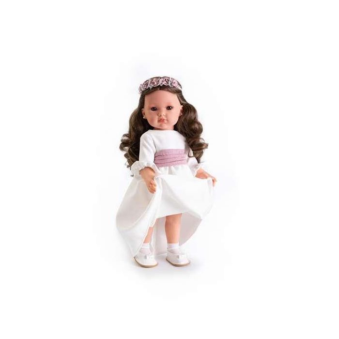 Muñeca comunión bella morena, con diadema y pendientes 45 cm 6 Muñeca comunión bella morena, con diadema y pendientes 45 cm 6