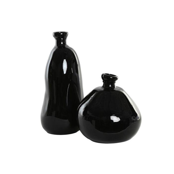 Jarrón Home ESPRIT Negro Cristal reciclado 22 x 22 x 51 cm 3 Jarrón Home ESPRIT Negro Cristal reciclado 22 x 22 x 51 cm 3