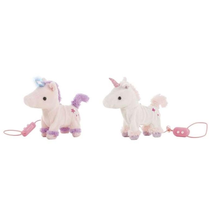 Unicornio de peluche camina y su cuerno se ilumina 23 cm - modelos surtidos 1 Unicornio de peluche camina y su cuerno se ilumina 23 cm - modelos surtidos 1