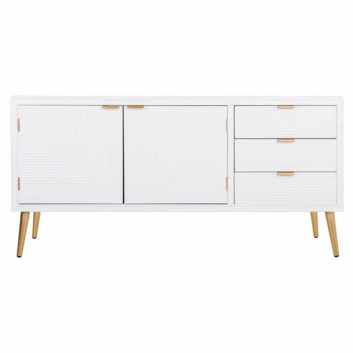 Aparador Alexandra House Living Blanco Dorado Madera MDF 42 x 71 x 145 cm 7