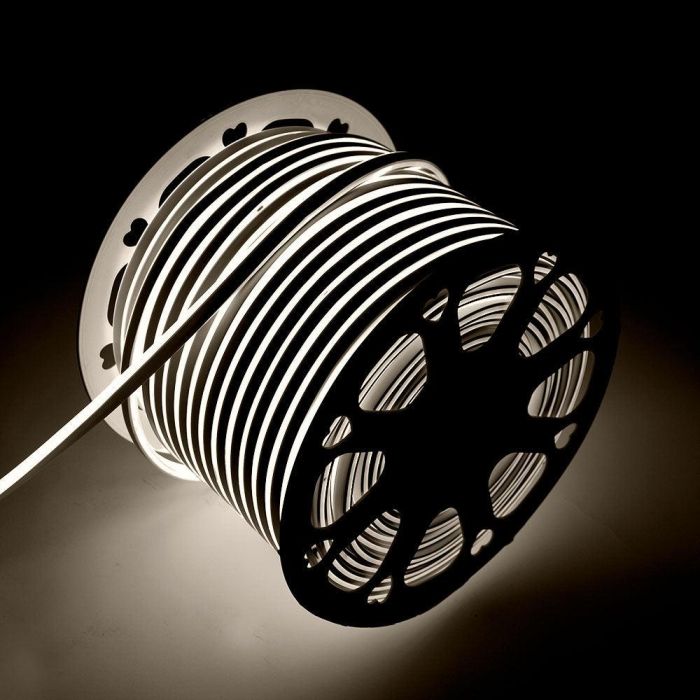 Tira LED Manguera "Neon Flex" 6W 6000ºK 220VAC 8x16mm Simple 120xSMD2835 6W/M x1M 40.000H  [HO-NSPVC8x16SOY220CW] 30