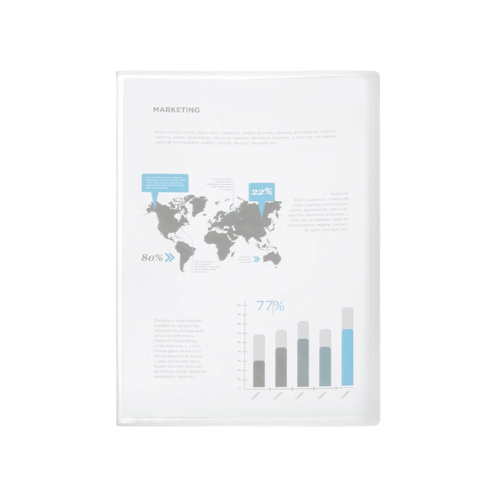 Liderpapel Carpeta Escaparate 47484 10 Fundas Polipropileno Traslúcida DIN A4 Transparente 1