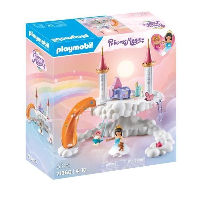 PLAYMOBIL 71360 Guardería en las nubes - Princesa Mágica - Con una princesa, un bebé y accesorios - A partir de 4 años