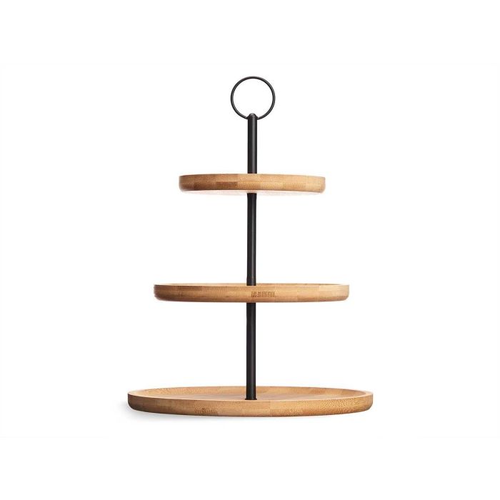 Frutero de Bambú 3 Pisos con Soporte de Metal Kinvara - 25x37x25 cm (6 Unidades) 3 Frutero de Bambú 3 Pisos con Soporte de Metal Kinvara - 25x37x25 cm (6 Unidades) 3