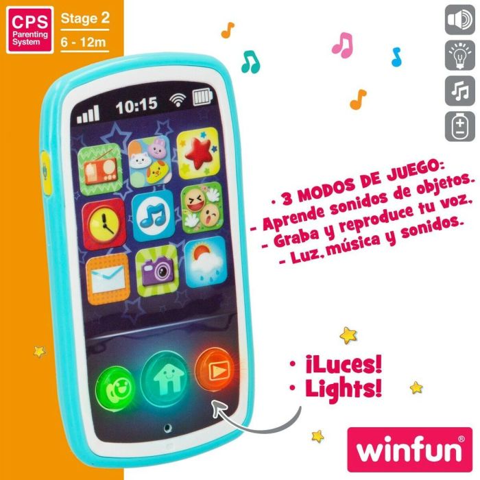 Teléfono de Juguete Winfun 7,5 x 14 x 2 cm (6 Unidades) 5