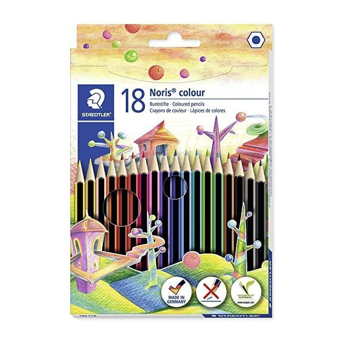 Staedtler Lápices De Colores Noris Colour Wopex Ecológico Surtidos Estuche 18 Ud Staedtler Lápices De Colores Noris Colour Wopex Ecológico Surtidos Estuche 18 Ud