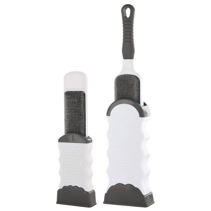 Je cherche une Idee Juego de 2 Cepillos Quita-Pelusa para Ropa y Muebles, Elimina Pelusas y Pelo de Animales, Incluye Cepillo Grande y de Viaje 5