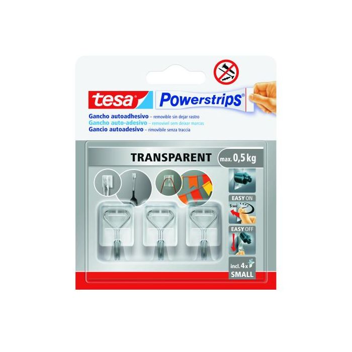 Gancho autoadhesivo powerstrips s, transparente