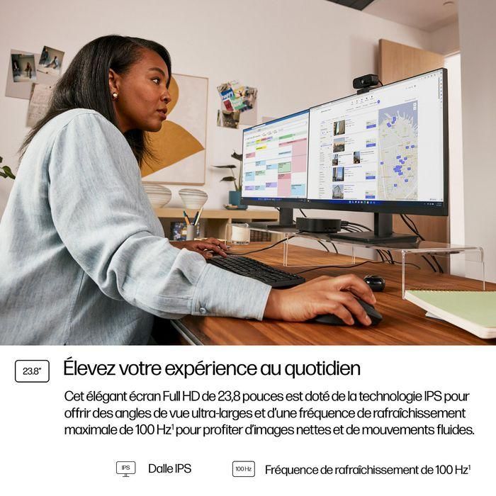 HP 324pf Monitor FHD 23.8 pulgadas Serie 3 Pro Pantalla Nítida Fluida para Oficina, Hogar y Productividad 10 HP 324pf Monitor FHD 23.8 pulgadas Serie 3 Pro Pantalla Nítida Fluida para Oficina, Hogar y Productividad 10