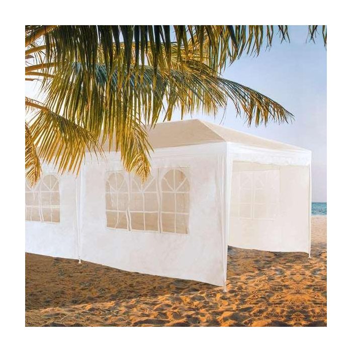 Cenador Aktive 300 x 260 x 600 cm Metal Poliéster Blanco 6