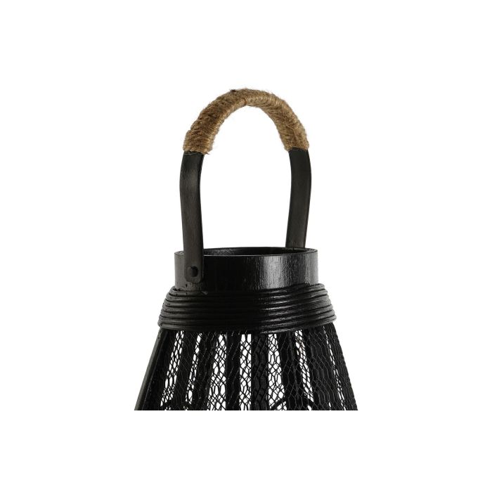 DKD Home Decor Portavela Colonial Negro Metal y Ratán 28 x 50 x 28 cm 1 DKD Home Decor Portavela Colonial Negro Metal y Ratán 28 x 50 x 28 cm 1