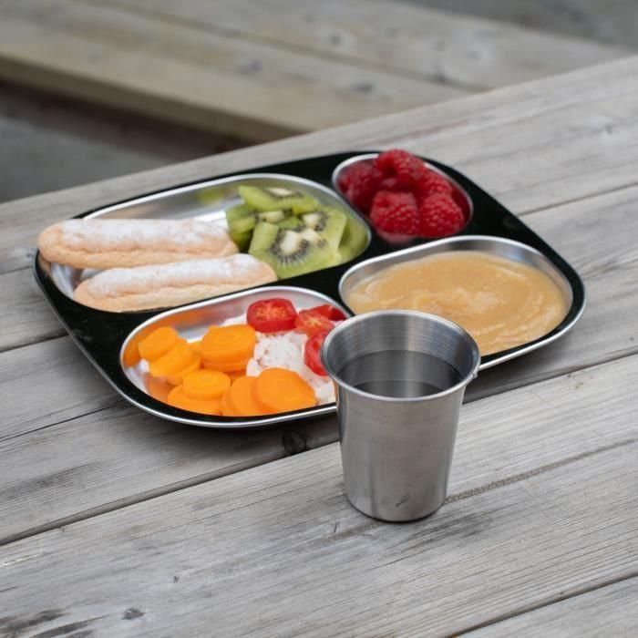 Bandeja compartimentada - THERMOBABY - 4 compartimentos - Sin BPA - Acero inoxidable 2