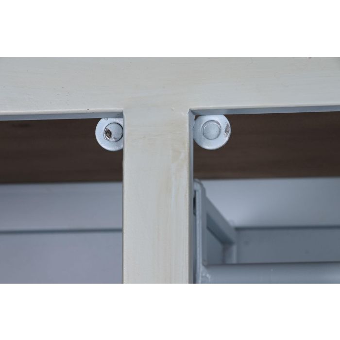 DKD Home Decor Armario Vintage Azul Celeste Metal Container 112 x 46 x 174 cm con 3 Cajones y 2 Puertas 7