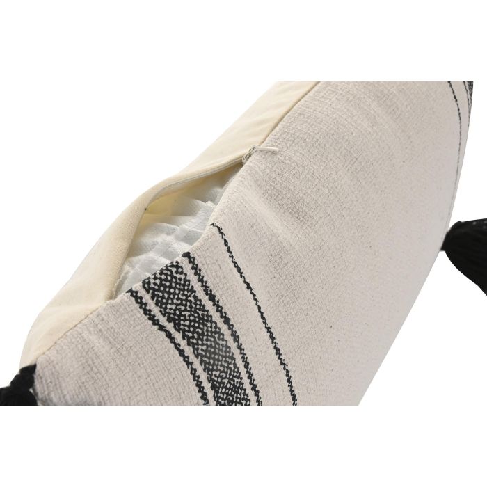 Cojin Urban DKD Home Decor Blanco Negro 30 x 50 cm (2 Unidades) 2