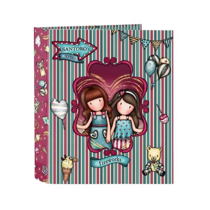 Carpeta de anillas Gorjuss Fireworks Granate A4 27 x 33 x 6 cm 0 Carpeta de anillas Gorjuss Fireworks Granate A4 27 x 33 x 6 cm 0